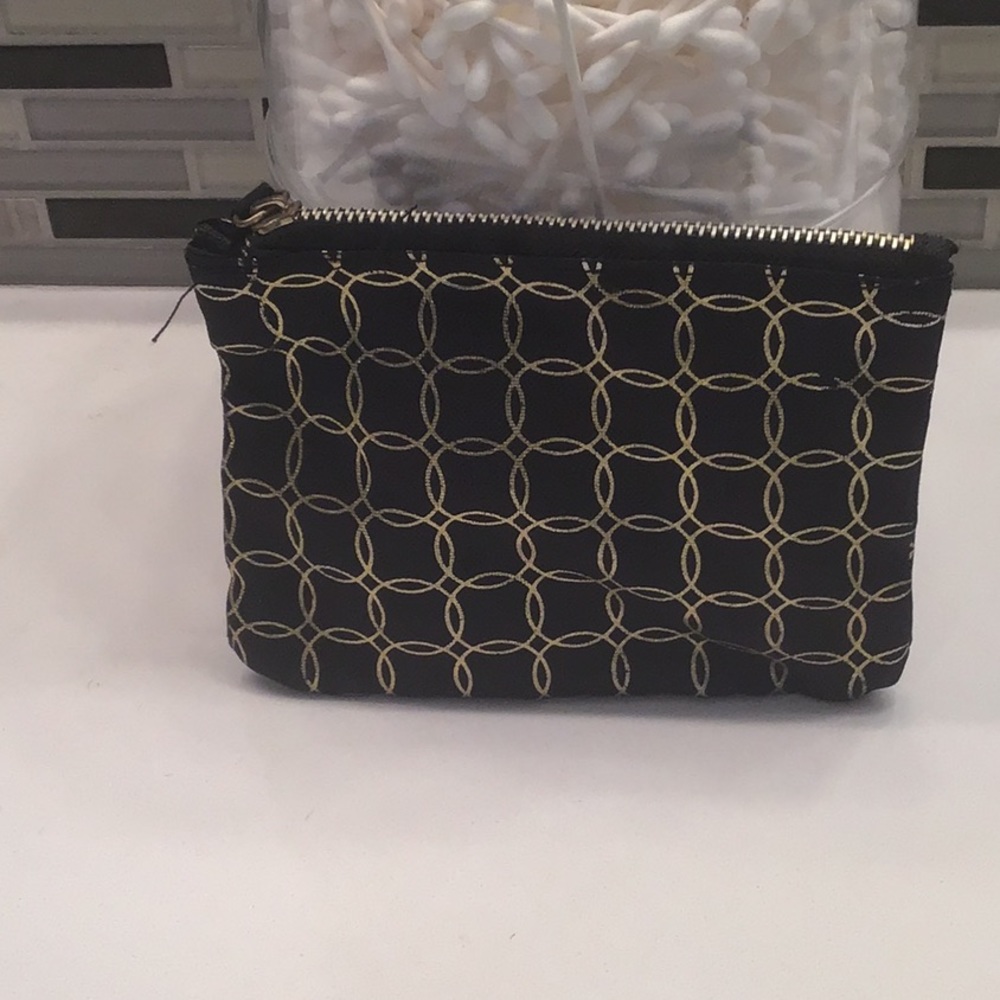 Black and gold mini make up bag